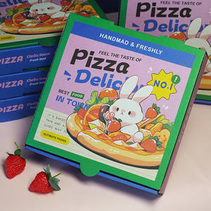 Scatole per Pizza Personalizzate con Logo Cartoon, Confezione da 1000 Pezzi, Misure 18, 16, 14 Pollici, Produzione Cinese - Product Image 1