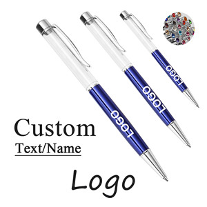 Wholesale Twist Creative Metal Ballpoint <b>Pen</b> DIY Printing Crystal <b>Refillable</b> With Empty Custom Logo for Stationery Gift - Product Image 1