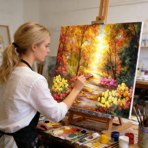 Pintura por Números, Paisaje, Kit de Pintura al Óleo Digital DIY <span class=keywords><strong>con</strong></span> Pinturas Acrílicas y Pinceles <span class=keywords><strong>para</strong></span> Decoración del Hogar, Regalo - Product Image 1