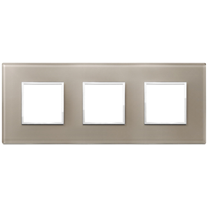 <b>Plate</b> 6M (2+2+2) Int71 Brown Opal Wall <b>Switches</b> 27.1x11.4x3.2 - Product Image 1