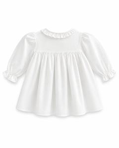 Combinaison classique en coton doux brodé pour bébé fille avec col à volants pour un usage quotidien - Product Image 3