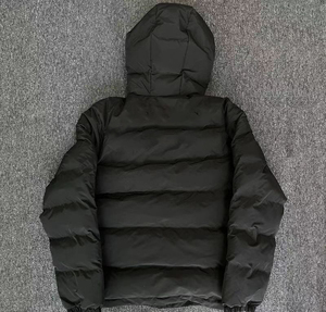 Giacca a Vento <span class=keywords><strong>Nera</strong></span> Imbottita in Piuma d'<span class=keywords><strong>Oca</strong></span> e Anatra da Uomo per Esterno con Cerniera, Piumino Lucido Invernale Unisex con Marchio Personalizzato del Produttore - Product Image 2