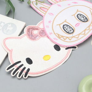Jinlong Embroidery Cartoon Fabric Patch Sequin <b>Bead</b> Embroidery <b>Iron</b> <b>On</b> Applique For Bags Custom Designs - Product Image 3