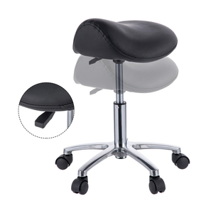 Barber Beauty Salon Light Weight Saddle Stool Adjustable <strong>Dental</strong> Ergonomic Bar Stools Swivel Stool With Wheels - Product Image 2