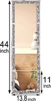 Full Length and Tiles Crystal Crush Full Body Wall Diamond Mirror 4PCS Glass Frameless Make up Mirror and Room Mirror