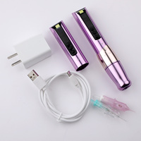 Pluma Eléctrica Inalámbrica Charme Princesse PMU 2.0, Trazo de 3.5mm, Batería Dual de 800mAh, Acero Inoxidable, USB-C, 10 Cartuchos para Cejas y Labios