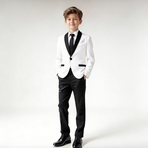 Nouvel Ensemble Costume Garçon 2 Pièces Style 2026 – Veste et Pantalon Tendance pour Enfants – Idéal pour Spectacles, Fêtes et Mariages - Product Image 2