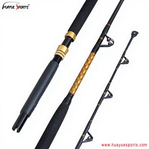 Canne à pêche en fibre de verre solide 2023 pour la pêche au gros en <span class=keywords><strong>lac</strong></span>/bateau, avec guides en céramique, conception en <span class=keywords><strong>2</strong></span> parties - Product Image 1