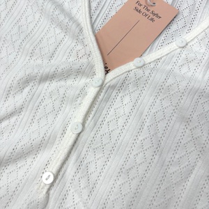 Ensemble de pyjama en velours de coton biologique pour femmes, col en V, manches longues, bordure en dentelle, vêtements de détente doux, taille élastique - Product Image 5