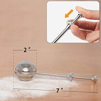 Tamis de cuisine, outils de pâtisserie, filtre à farine en acier inoxydable argenté