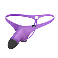 Culotte string pour homme en Spandex/Nylon, confortable, unie, sexy, taille basse, avec poche personnalisée et respirante