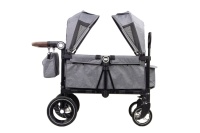 Poussette pliable double légère JT Other Frame pour nouveau-nés et tout-petits, chariot de voyage en tissu, pousser-tirer, pour 4 enfants, charge 20 kg