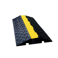 Protector de Cables de Goma Leahua Negro y Amarillo 1000*580*120mm, Canal de Seguridad Vial 110x125mm, Reductor de Velocidad