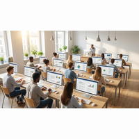 Computadora de Escritorio Todo en Uno Intel Core I3 I5 POE con Cámara Integrada, Windows 10/11, para Educación y Formación en Línea
