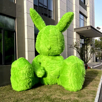 Arche publicitaire géante gonflable en peluche lapin lapin pour la Saint-Valentin, décoration de ballon, super doux, imperméable, garantie 1 an DL