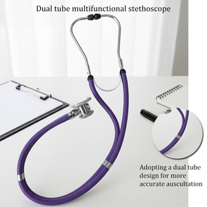 Estetoscopio Médico de Doble Tubo, Estetoscopio de Cardiología de Doble Cabeza con Tubo Rojo para Uso Clínico y Doméstico - Product Image 5