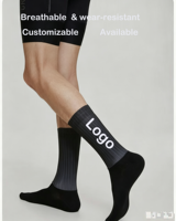 Chaussettes de cyclisme Glacier Elite personnalisées pour hommes, chaussettes de sport athlétiques respirantes en tricot, chaussettes de course en plein air pour vélo