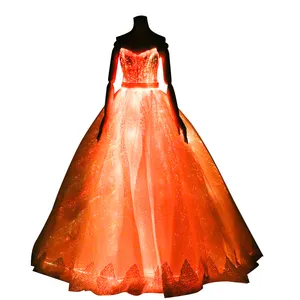 Sản Phẩm Mới Phong Cách Truyền Thống Thiết Kế Thương Hiệu Đảng Evening Dress Glow In The Dark Wedding Dress Thâm Quyến Nhà Máy Phụ Nữ Thời Trang