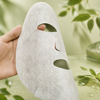 Masque facial en feuille Y262 en fibres végétales de chlorophylle verte lyophilisées biodégradables pour le soin de la peau, hydratant et réparateur