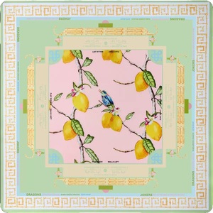 Alas Mahjong Neoprena Mewah 31.5x31.5 Tebal Bermotif Bunga Hydrangea Permukaan Halus Luna untuk Mahjong Amerika - Product Image 2