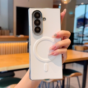 เคสโทรศัพท์หนังขอบเงินเคลือบไฟฟ้า พร้อมแม่เหล็ก สำหรับ <span class=keywords><strong>Samsung</strong></span> Galaxy zfold8 zfold7 fold6 fold5 fold4 fold3 fold2 w26 23 24 - Product Image 2