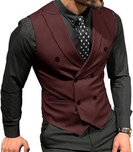 Royal Blue White Double Breasted <strong>Vest</strong> <strong>Men</strong> Business Costume Homme Slim Fit Wedding <strong>Vests</strong> <strong>Men's</strong> Waistcoat Groom Suits <strong>Mens</strong> <strong>Vest</strong> - Product Image 4