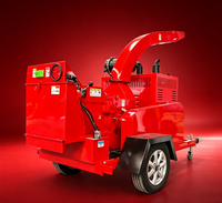 Broyeur de bois lourd sur chenilles, déchiqueteuse de bûches, machine de broyage complète avec forte mobilité