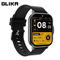 Montre connectée carrée à écran tactile, appels Bluetooth, fréquence cardiaque, oxygène sanguin, étanche 30M, sport et fitness, vente en gros OEM