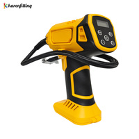 Gonfleur de pneu compresseur d'air portable pour voitures, pompe à air de pneu de voiture électrique alimentée par batterie rechargeable sans fil 20V jaune