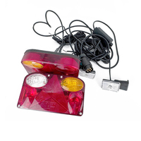 Nuevo Kit de Luces LED para Remolque, Rectangulares, de Freno, Direccional y Matrícula, para Remolque de Barco, 12/24V, Lente de PC, Arnés de Cableado