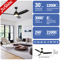 Ventilador de Techo Grande de 64 Pulgadas con Aspas de Madera Sólida, Personalizable OEM/ODM, Ahorro de Energía, Innovador y Duradero, con Luz LED, Marca 1stshine