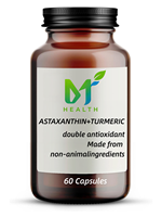 Gélules d'astaxanthine et de curcuma OEM, 60 unités, formule double antioxydante à base de plantes, fabrication sous marque privée