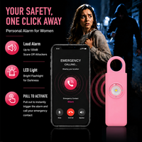 Mini alarme personnelle porte-clés 130 dB, sirène puissante, chargement Type-C, alarme de sécurité pour femmes, enfants, protection en extérieur et en voyage