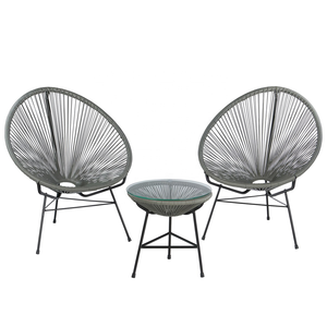 Fauteuils œuf <span class=keywords><strong>Acapulco</strong></span> en osier colorés en noir, blanc, jaune, rouge, <span class=keywords><strong>bleu</strong></span>, vert pour une utilisation en extérieur - Product Image 1
