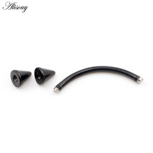 Alisouy - Piercing de Ceja Curvo con Púas de Colores, 16g, de Acero Inoxidable, Tipo Banana, para Cartílago de la Oreja, <span class=keywords><strong>Tragus</strong></span>, Joyería de Uso Diario - Product Image 5