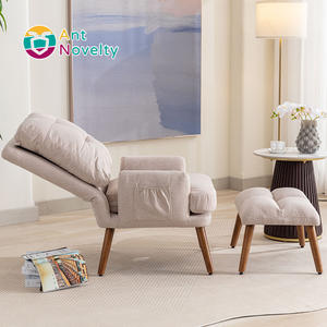 Poltrona Reclinabile Moderna in Legno con Poggiapiedi, Schienale Regolabile (3 Posizioni) e Vano Laterale - Per Hotel e Ville - Product Image 2