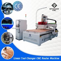 Router CNC de 3 Ejes para Trabajar la Madera 1325/2030 con ATC Lineal y Almacén de 8 Herramientas