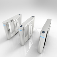 Tourniquet à barrière à bascule biométrique entièrement automatique, contrôle d'accès multi-facteurs, acier inoxydable 304, protection IP65, anti-collision
