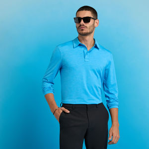 Logotipo personalizado Sublimación de lujo Golf 92% Poliéster 8% Spandex Polo de manga larga de gran tamaño para hombres - Product Image 2