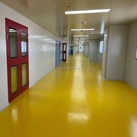 Porte de sortie en verre GMP haute sécurité avec barre anti-panique et serrure d'urgence pour hôpitaux et laboratoires