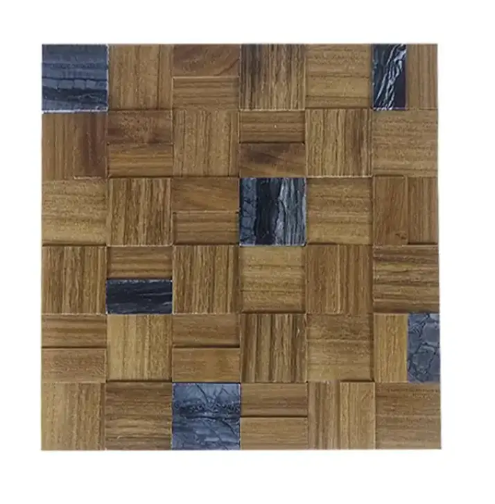 Bán buôn 3D hiệu ứng gỗ Panel tường đầy màu sắc tường gạch mộc mạc tấm gỗ
