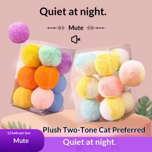 Jouet pour <span class=keywords><strong>chat</strong></span> coloré et écologique, balle à poils très élastique pour chatons et chats adultes, balle silencieuse pour <span class=keywords><strong>le</strong></span> plaisir personnel, en PVC et papier de coton - Product Image 4