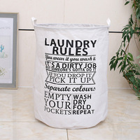 Panier à linge pliable de grande taille en toile blanche bon marché pour enfants