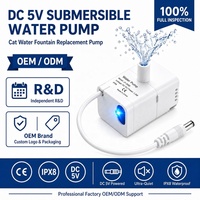 Pompe de rechange submersible ultra-silencieuse pour fontaine à eau pour chat, DC 5V, faible bruit, pour distributeur d'eau pour animaux de compagnie