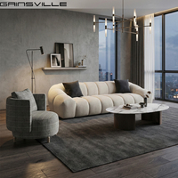Sofá Seccional en Forma de C Tapizado en Terciopelo para Sala de Estar, Muebles Modernos