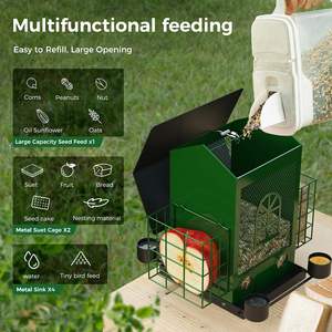 Mangeoire à oiseaux murale à revêtement en poudre JH-Mech mangeoire à oiseaux à l'épreuve des écureuils pour l'extérieur suspendue - Product Image 5