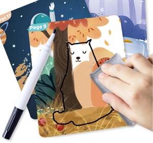 Cartes d'apprentissage précoce réutilisables pour tout-petit, stylo d'entraînement au contrôle, papier réutilisable pour enfants, jouets de <span class=keywords><strong>jeu</strong></span> de cerveau - Product Image 6