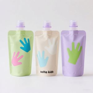 90mL 100ml 150ml Bolsa de embalaje de cosméticos brillante portátil Bolsa de recarga de bolsa de boquilla de loción corporal - Product Image 3