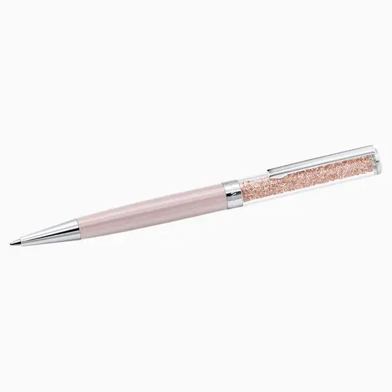 Kişiselleştirilmiş kristal kalem ile Stylus Metal mücevher kalem özel lazer kazınmış tükenmez kalem
