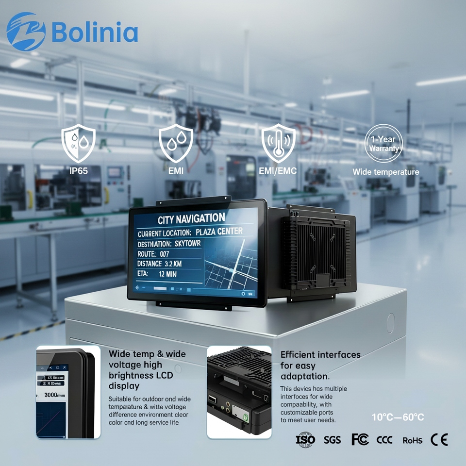 Custom 21.5" Industrial Panel PC with Capacitive Touchscreen Android OS RK3288/RK3399 Front Panel Waterproof All-in-One Computer